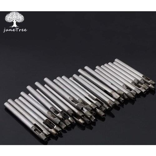 Junetree DIY leather punch tool 5mm 3mm shaped flower star diamond punch tricks DIY Shaped Hole Hollow Punch Leather Craft
