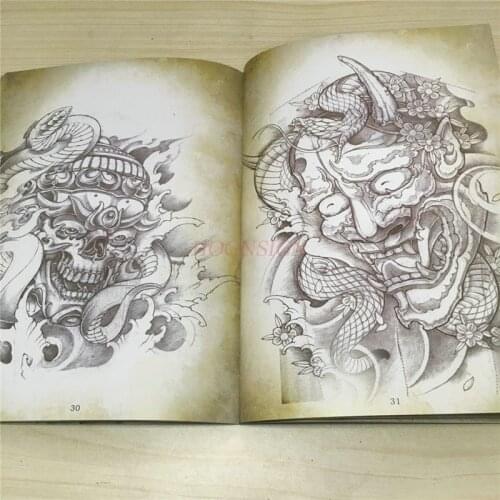 Embroidery Book Tattoo Manuscripts Broken Rolls Traditional Tatoo Books Album Arm New Manuscript Set Pattern Supplies Hot Sale