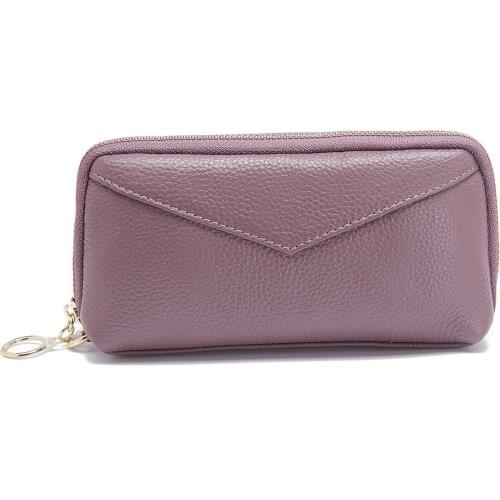 New Women Wallets Genuine Leather Purse Big Capacity Money Bag Female Zipper Purse Phone Pocket Card Holders Clutch Moda Mujer