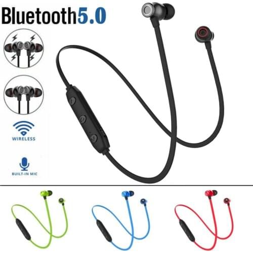 PYMH Magnetic Wireless Bluetooth V5.0 Sport Earphone In-Ear Earbuds Headset Stereo Bass Headphones