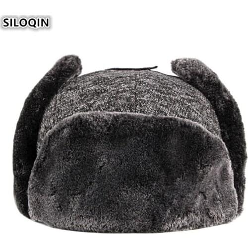 SILOQIN Winter Mens Warm Bomber Hats Womens Thick Warm Earmuffs Hats Windproof Cold-resistant Ski Cap Velvet Warm Couple Hat