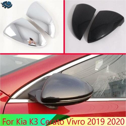 For Kia K3 Cerato Vivro 2019 2020 Car Accessories ABS Door Side Mirror Cover Trim Rear View Cap Overlay Molding Garnish