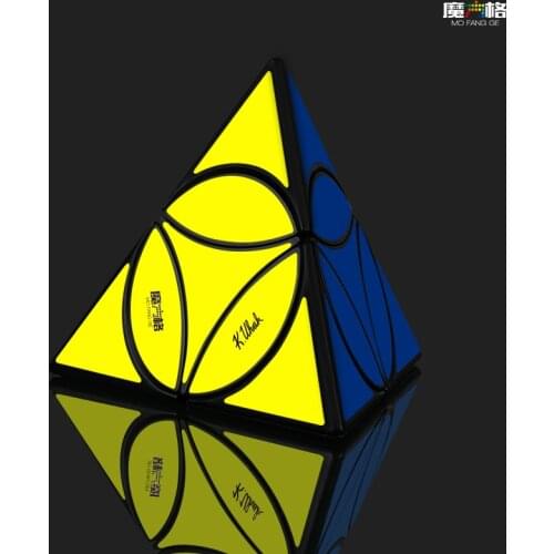 Newest QiYi Coin Tetrahedron Pyramid Speed Magic Cube Professional 95mm Puzzle Cubo Magico Educatio Coin Collection Brain Game