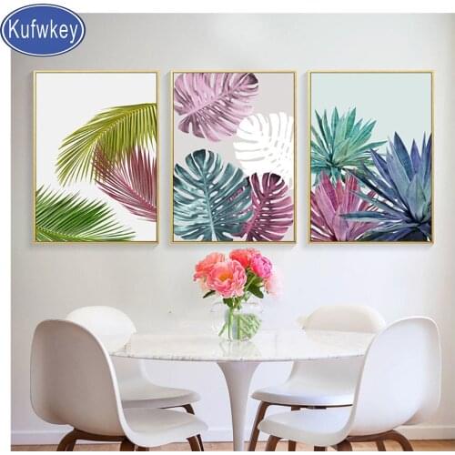 New arrived 3 pcs diy diamond embroidery Tropical plants Leaves diamond painting sale home decoration for christmas gift
