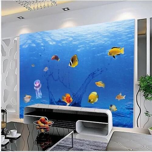 Undersea fish wallpapers HD background wall wallpaper for walls 3 d for living room