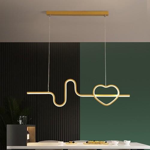 Nordic LED Luxury Pendant Chandelier Bedroom Dining Room Living Room Fixtures Simple Creative Chandelier Gold Deco Hanging