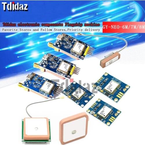 GY-NEO-6M/7M/8M GPS module GY-NEO6MV2 New NEO-6M GPS module NEO6MV2 with flight control EEPROM MWC APM2.5 arduino large antenna