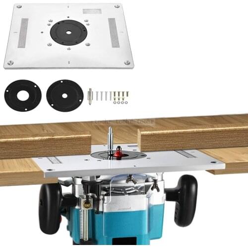 Universal Electric wood milling trimming machine Flip Plate guide table Router Table Insert Plate For Woodworking Work Bench