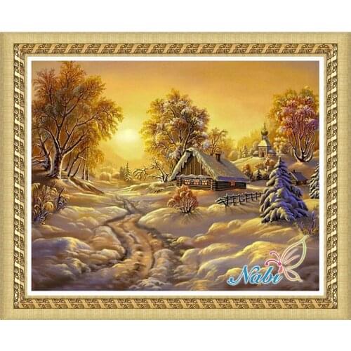 Winter kits 3d diy pictures 2671R - Round Diamond embroidery cross stitch diamond mosaic painting