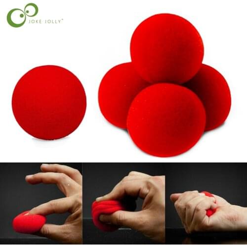 10 pcs/lot 4.5cm New Fashion Close-Up Magic Sponge Ball Brand Street Classical Comedy Trick Soft Red Sponge Ball GYH
