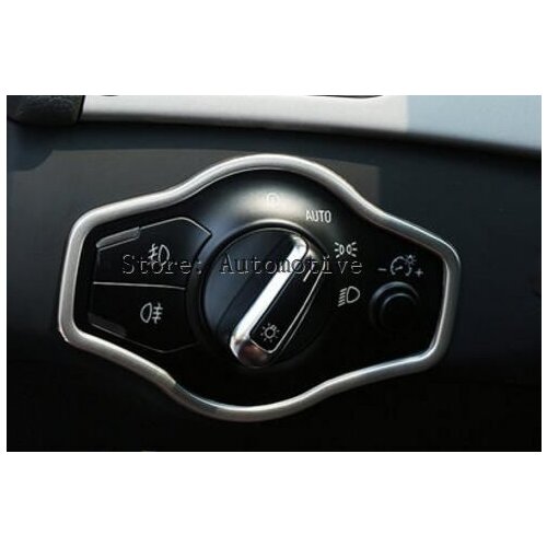 2016 Car Styling Stainless Steel Headlight Switch Decorative Sequins For Audi A4 A5 Q5 Light Strip Frame Internal Sequins