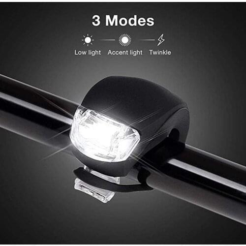 4Pcs Bicycle Tail Lights Frog Lamp Silicone Led Head Front Rear Wheel Bike Light Waterproof Cycling Accessories Bicycle Lamp