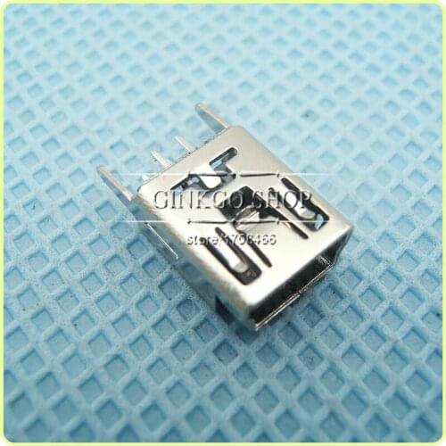 50pcs/lot Mini USB Charging Jack Socket, Mini USB Connector for Philips 180 degree female data port