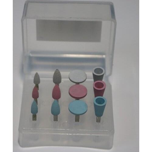 60 Pieces /Lot (5 Boxes) Dental Universal Silicon Rubber Polisher Burs Kit Grinding Drill Low Speed For Amalgam Alloy Polishing