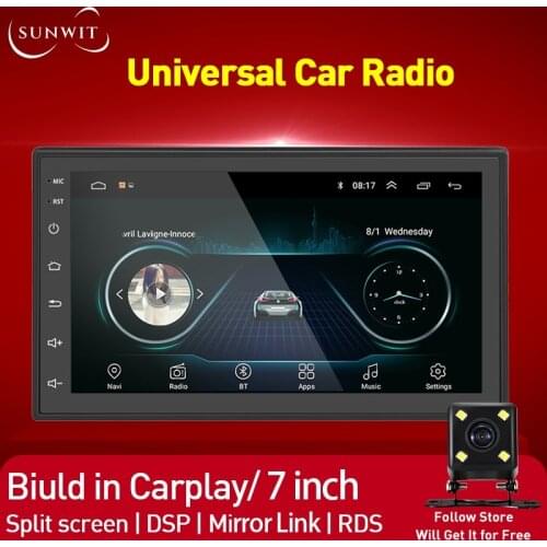 7 Inch Carplay Android10.1 Car Radio Multimedia Video Player For FORD HONDA TOYOTA GPS Navigator With Bluetooth DSP WIFI 1G+16G