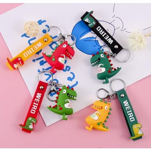Cartoon Dinosaur Keychain Car Keychain Pendant Girl Keychain Anime Keychain Charm Trendy Wristlet Keychain