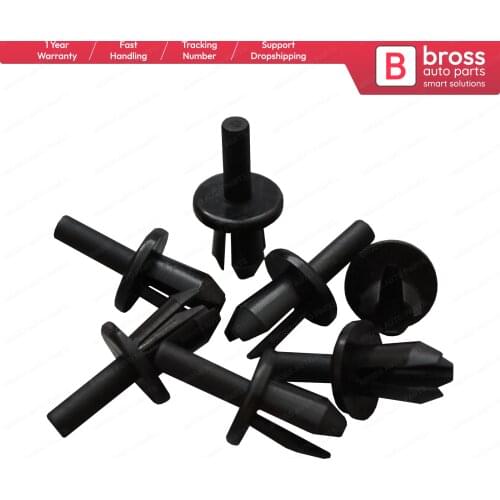 Bross Auto Parts BCF5059 10 Pieces Expanding Mounting Rivet Clips for VW 1104882 Opel 90450482 Mercedes A0019901692