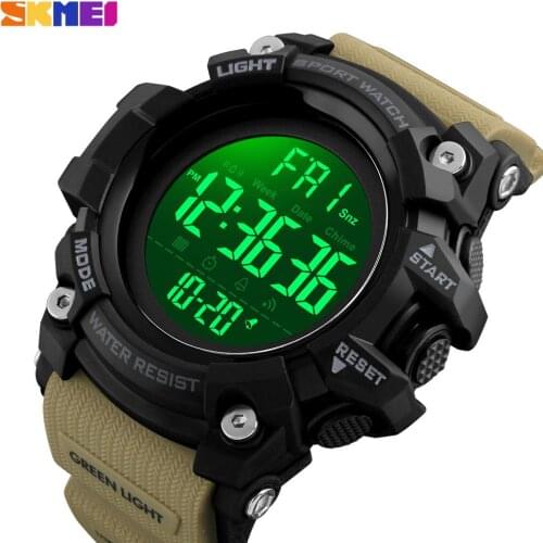 SKMEI Sport Digital Mens Watch Outdoor Chronograph Clock LED Electronic Dual Time Waterproof Wristwatch Relogio Masculino