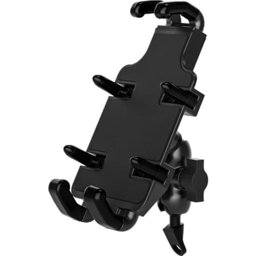 Motorcycle Phone Holder Aluminum Alloy 360-Degree Rotation Universal GPS Bracket with 8 Claws for Handlebar Rear-mirror Mount