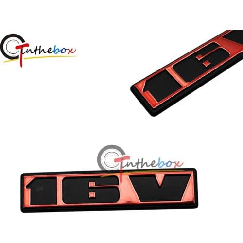 Gtinthebox 1x ABS Red 16 Rear Auto Badge Emblem for Volkswagen Golf POLO Corrado CADDY MK2, etc