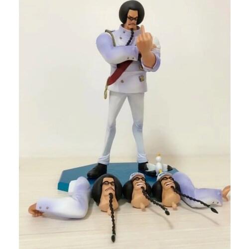 Anime One Piece Navy Headquarters Luffy Grandpa Monkey D Garp Sengoku PVC Action Figure Collection Model Toys Doll Brinquedos