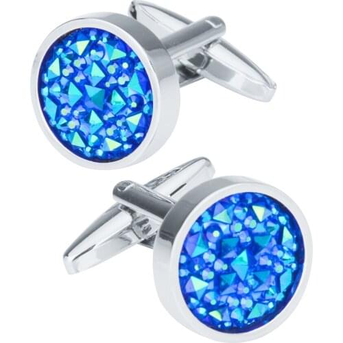 Prettyia French Cufflink Wedding Party Round Blue Star Sky Wedding Party