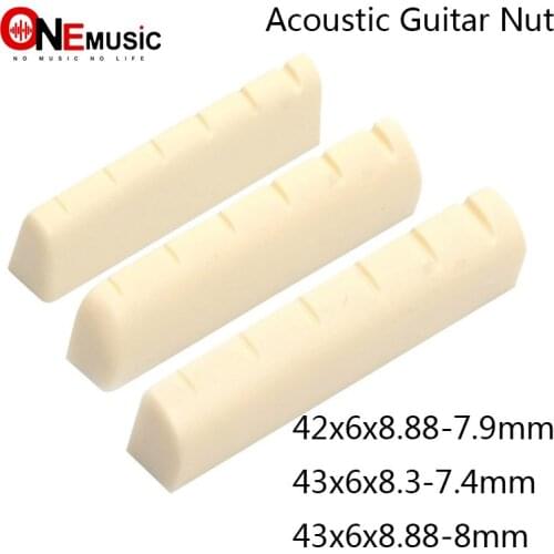 600pcs Acoustic Guitar Nut Folk Guitar Nut Plastic 43/42MM R320/R400 Ivory