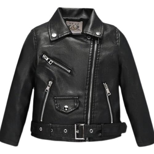 JUNSHANANGEL Leather Jackets For Girls
