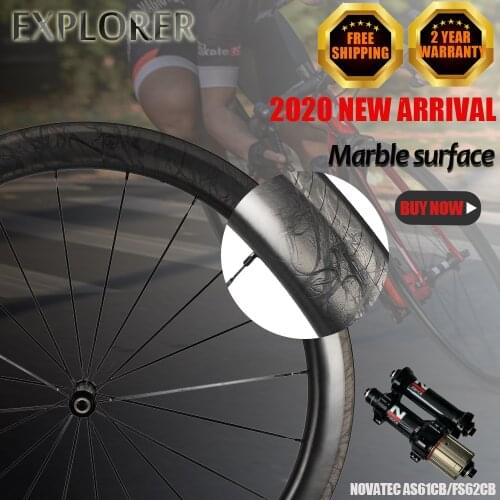 Carbon-Road-Wheels 38mm*26mm Marble Matt NOVATEC 61CB/FS62CB Hub Straight Pull Cycling Rim Brake PILLAR Spokes Superlight
