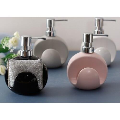 Ceramic Lotion Bottle Household Shower Gel Shampoo Facial Cleanser Hand Soap Facial Cleanser Dispenser Bathroom Decoration