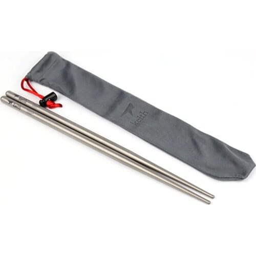 Keith Titanium Chinese Chopsticks Outdoor Tableware Titanium Food Sticks For Camping Hiking Traveling Picnic 235mm Ti5620