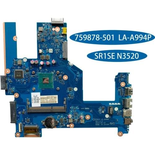 Best Value For HP Pavilion Pavilion 15-R Laptop Motherboard 759878-501 ZS050 LA-A994P SR1SE N3520 DDR3 100% Tested
