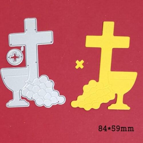 Metal cutting die holy grail grapes diy paper card craft knife blade punch die stencils for diy scrapbook emboss card making die