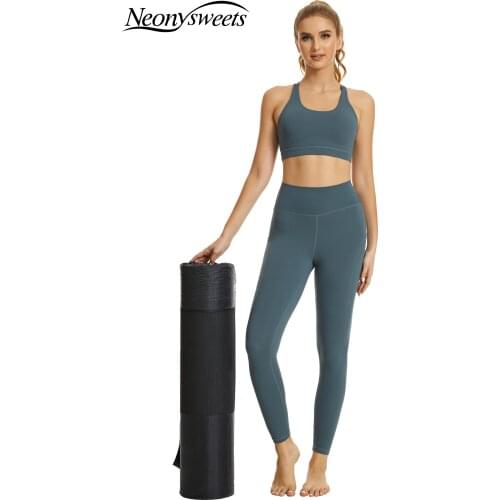 Sugar Pocket Fashion Yoga Pants Sports Leggings High Waist Seamless For Women Workout Slim Gym Fitness Push Up Yoga Pants