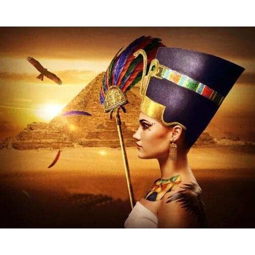 New arrival Diamond Embroidery Egyptian women Pyramid Diy Diamond Painting Cross Stitch Full Square Diamond Mosaic Room Decor