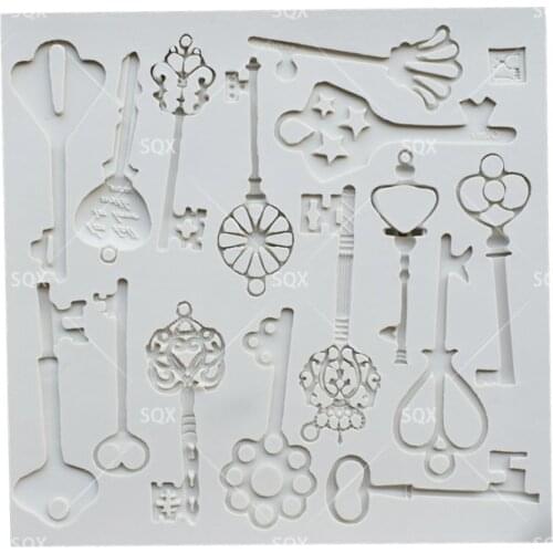 New Arrival Retro Key Fondant Cake Baking Molds,Cake Decorating Tools Pastry Tools Kitchen Accessories SQ16228