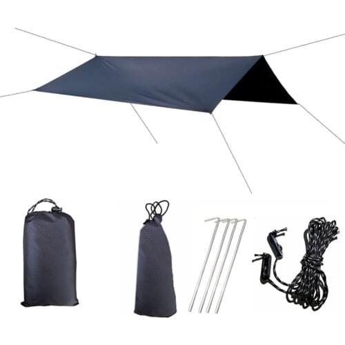 Portable waterproof and UV protection hammock tent tarpaulin multifunctional camping tarpaulin beach tent shade camping awning