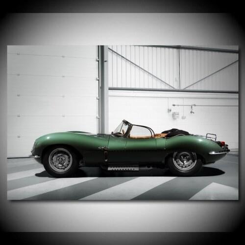 Retro Sports CarJaguar XKSS Convertible Wall Decor Posters Fabric Print Art Canvas Paintings Living Room Decoration