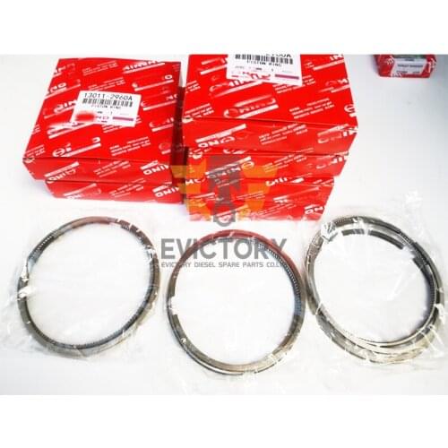 For J08C J08CT J08E piston ring + full cylinder gasket kit