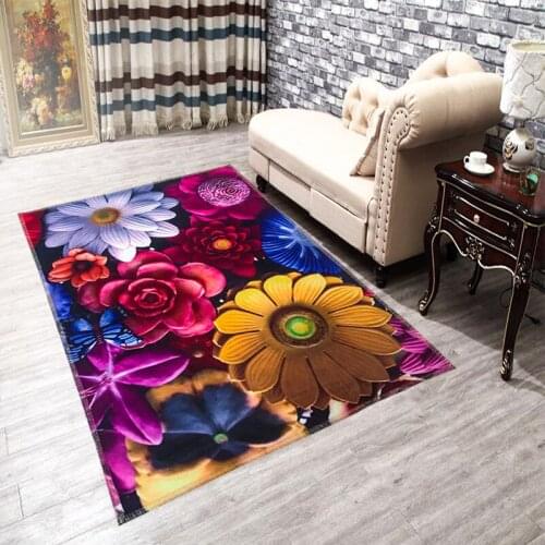 Dolphi Welcome Doormat Anti Slip Kitchen Rugs Mats Parlour Sofa Carpet 3D Flower Fish Print Floor Mat Bedroom Bedside Rugs UD159