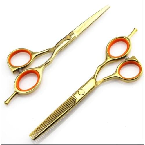 New professional 5.5 inch Japan 440c steel hairdressing scissors hair cutting shears thinning barber cut hair scissors set
