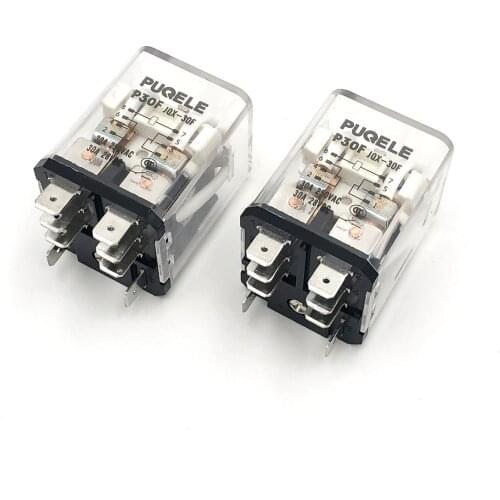 2pcs JQX-30F 2Z 30A High Power Relay DC12V DC24V AC110V AC220V Intermediate Relays P30F 8-Pin DPDT 2NO 2NC