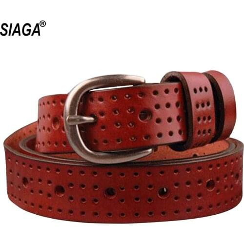 Ladies Design Belt Quality Pure Cow Genuine Leather Belts Jean 95-110cm Length 2.8cm Wide Female Accessories NFC443