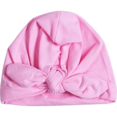 Pink Gray Red Baby Hats Newborn Baby Kids Boy Girl Bowknot Soft Beanie Hat Cap Hair Accessories