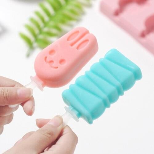 Silicone Homemade Ice Cream Mould Dessert Popsicle Mold Ice Cube Tray Popsicle Barrel Home Kitchen DIY Supplies