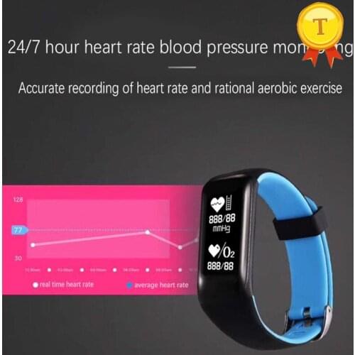 2018 newest Heart Rate Blood Pressure man woman bluetoot SmartBand Bracelet Sport IP67 Wearable device Wristband for Android IOS