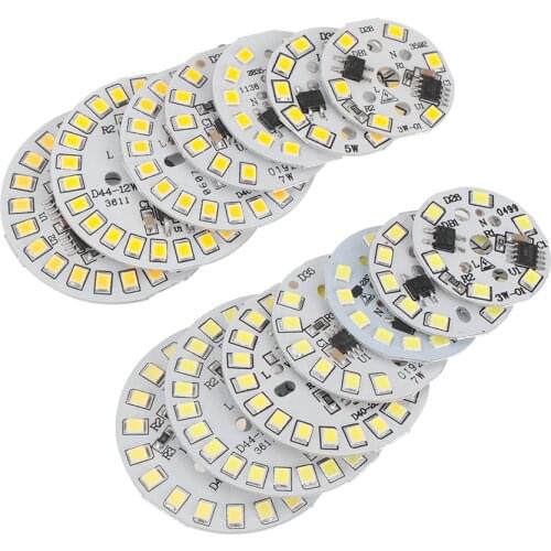 DIY LED Bulb Lamp AC220V Input Smart IC LED Bean LED Chip For Bulb Light SMD 15W 12W 9W 7W 5W 3W Light Chip Warm White