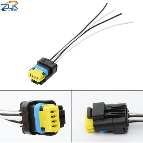 ZUK Tail Lamp Bulb Socket 4 Pins Plug Cable Wiring For Nissan or Qashqai J10 2008-2012 For Dualis J10 2008-2012