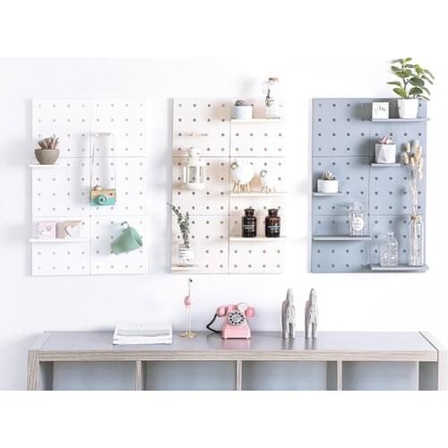 1x Hole board storage holder kitchen organizer rack bathroom accessories storage shelf storage holder Punch-free shelves on wall