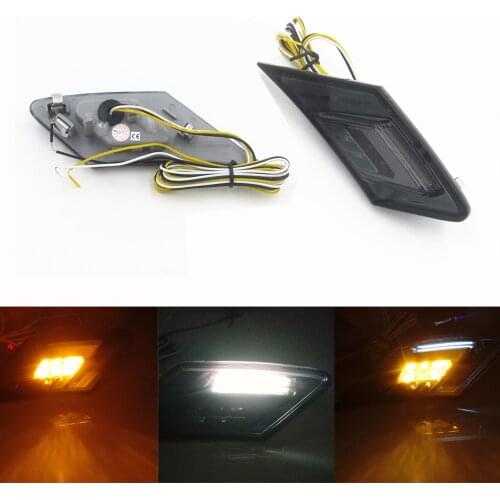 2pcs Car LED Side Marker Blinker Lights White/Amber Smoke Lens For Subaru BRZ 2013-up For Toyota 86 GT For Scion FRS 13-15
